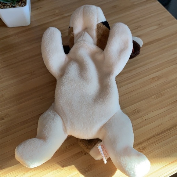 TY Beanie Babies Bernie The St. Bernard 1996 Cream Tan Black With Original Tag - Picture 5 of 10